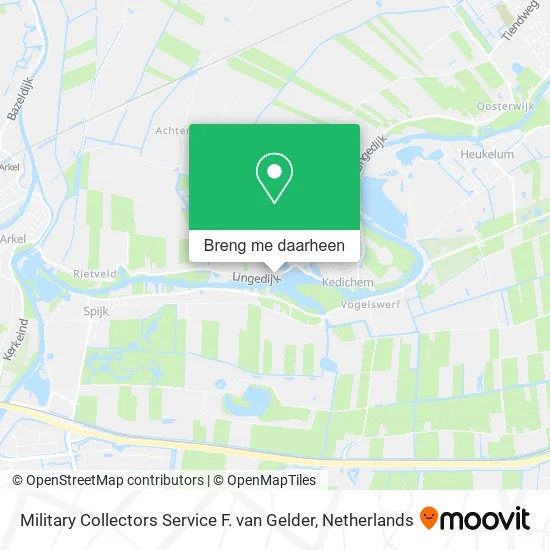 Military Collectors Service F. van Gelder kaart