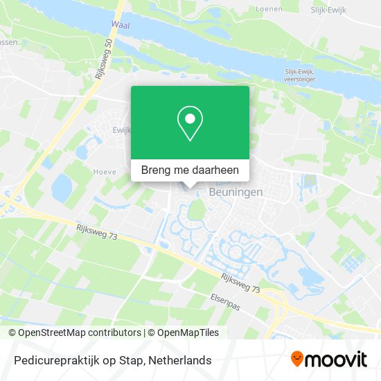 Pedicurepraktijk op Stap kaart