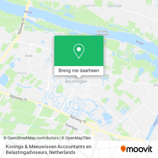 Konings & Meeuwissen Accountants en Belastingadviseurs kaart