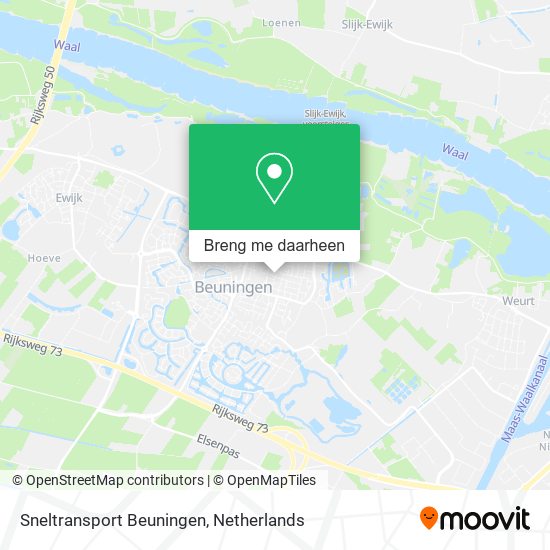 Sneltransport Beuningen kaart