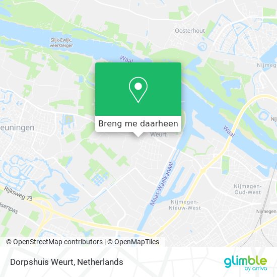 Dorpshuis Weurt kaart