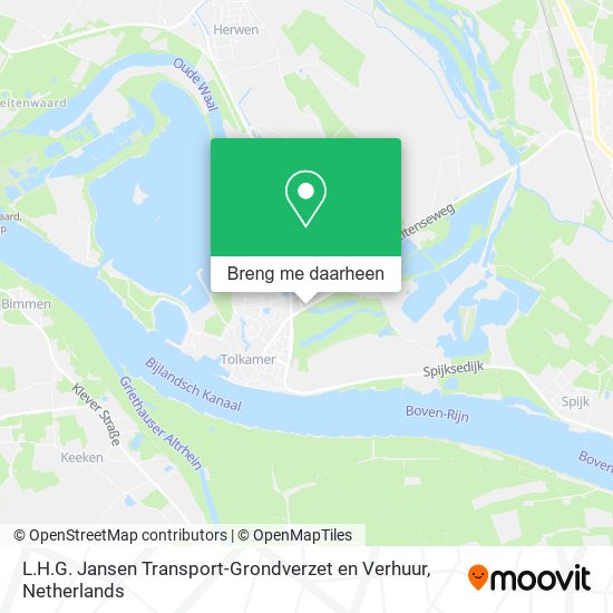 L.H.G. Jansen Transport-Grondverzet en Verhuur kaart