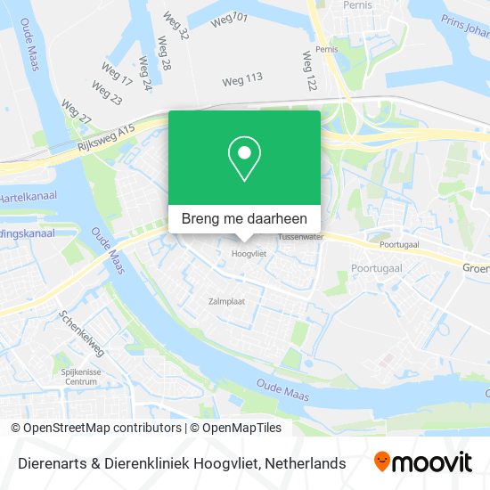 Dierenarts & Dierenkliniek Hoogvliet kaart