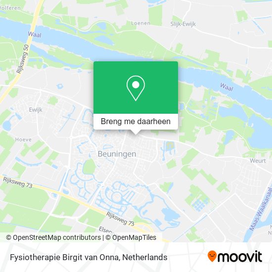 Fysiotherapie Birgit van Onna kaart