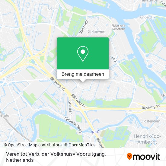 Veren tot Verb. der Volkshuisv Vooruitgang kaart