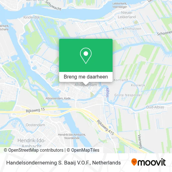 Handelsonderneming S. Baaij V.O.F. kaart