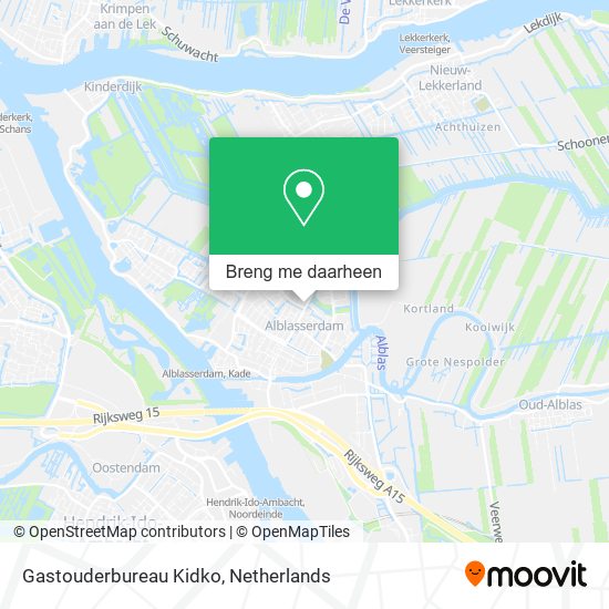 Gastouderbureau Kidko kaart
