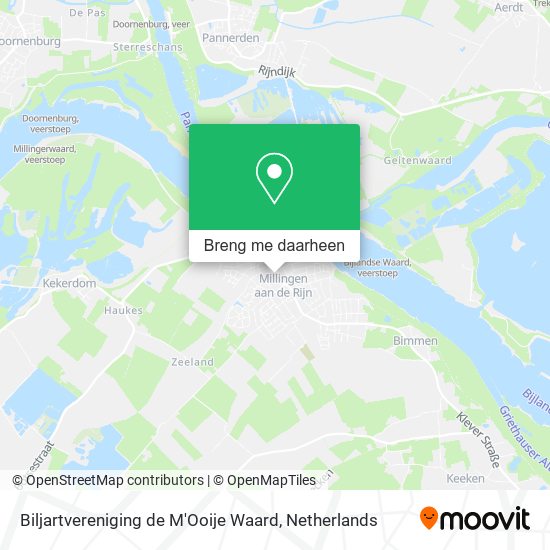 Biljartvereniging de M'Ooije Waard kaart