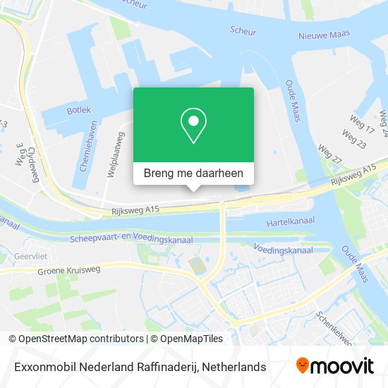 Exxonmobil Nederland Raffinaderij kaart