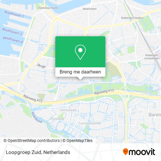 Loopgroep Zuid kaart