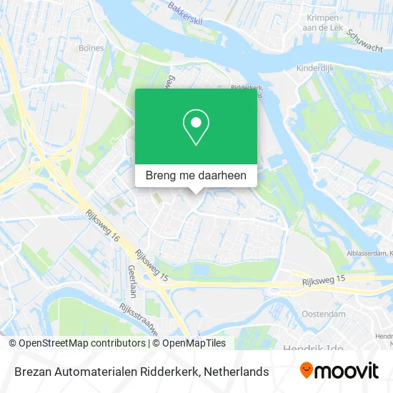 Brezan Automaterialen Ridderkerk kaart