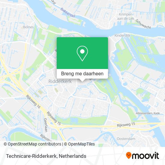 Technicare-Ridderkerk kaart