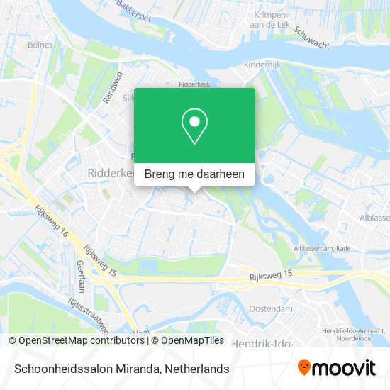 Schoonheidssalon Miranda kaart