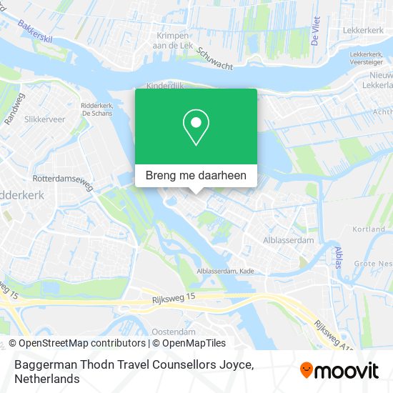 Baggerman Thodn Travel Counsellors Joyce kaart