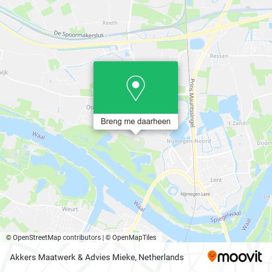 Akkers Maatwerk & Advies Mieke kaart