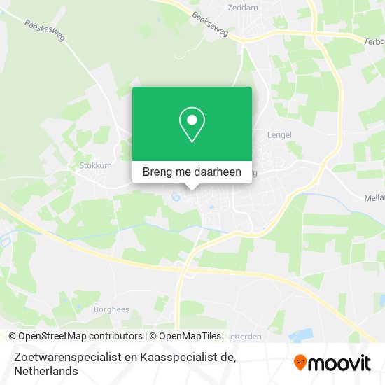 Zoetwarenspecialist en Kaasspecialist de kaart