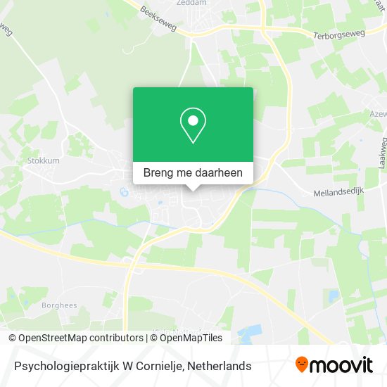 Psychologiepraktijk W Cornielje kaart