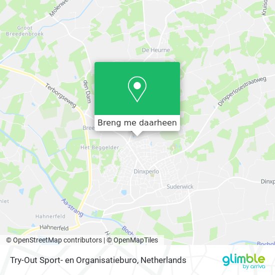 Try-Out Sport- en Organisatieburo kaart