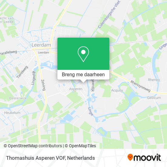 Thomashuis Asperen VOF kaart