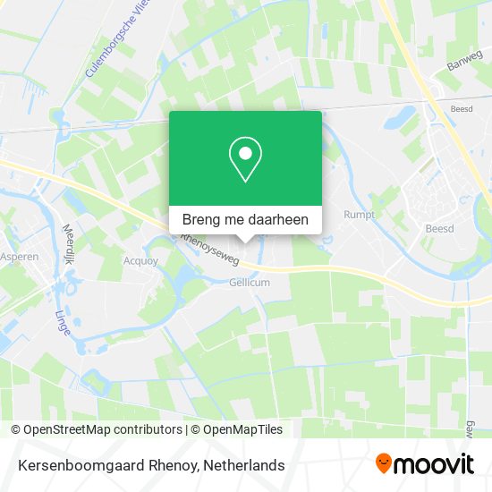 Kersenboomgaard Rhenoy kaart