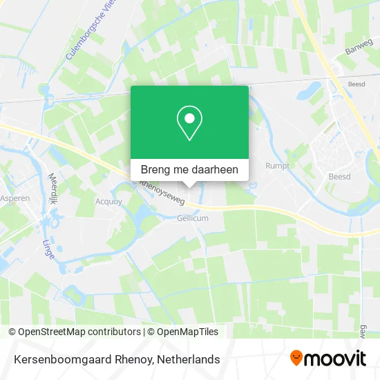 Kersenboomgaard Rhenoy kaart