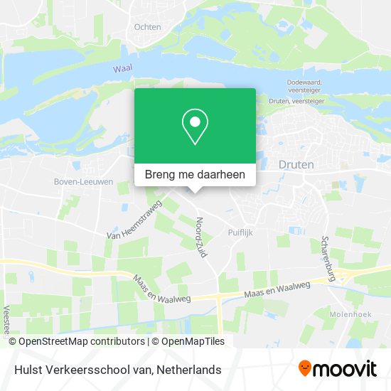 Hulst Verkeersschool van kaart