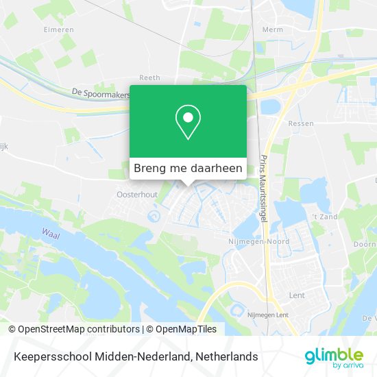 Keepersschool Midden-Nederland kaart