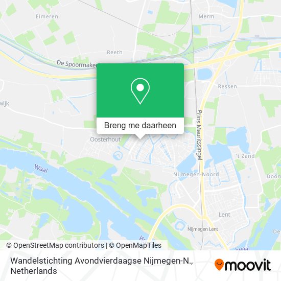 Wandelstichting Avondvierdaagse Nijmegen-N. kaart