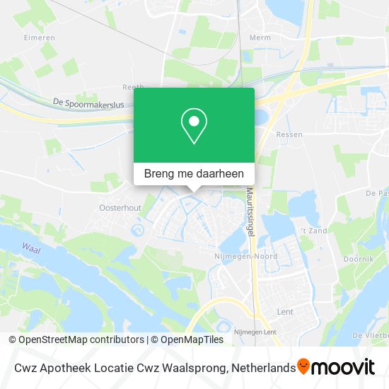 Cwz Apotheek Locatie Cwz Waalsprong kaart