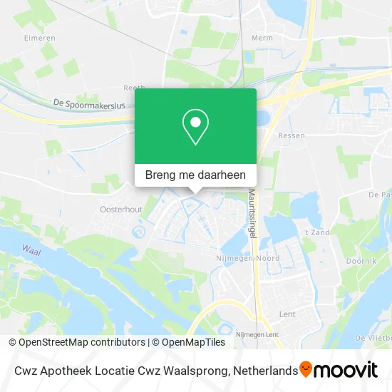 Cwz Apotheek Locatie Cwz Waalsprong kaart
