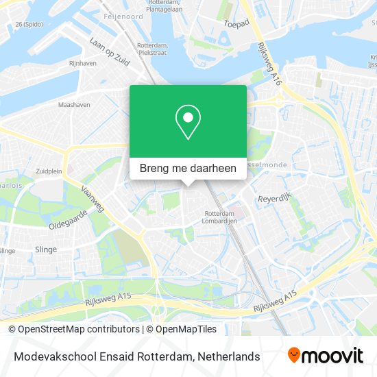 Modevakschool Ensaid Rotterdam kaart