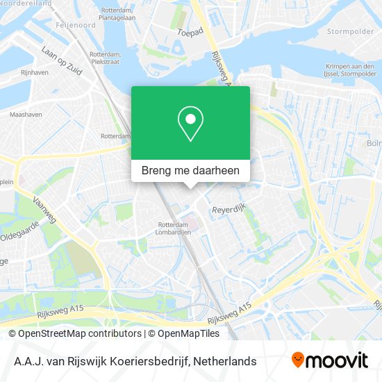 A.A.J. van Rijswijk Koeriersbedrijf kaart