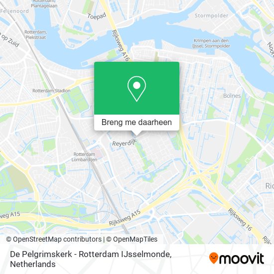 De Pelgrimskerk - Rotterdam IJsselmonde kaart