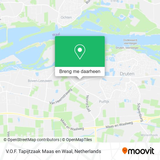 V.O.F. Tapijtzaak Maas en Waal kaart