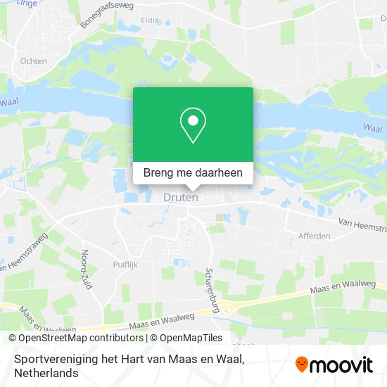 Sportvereniging het Hart van Maas en Waal kaart