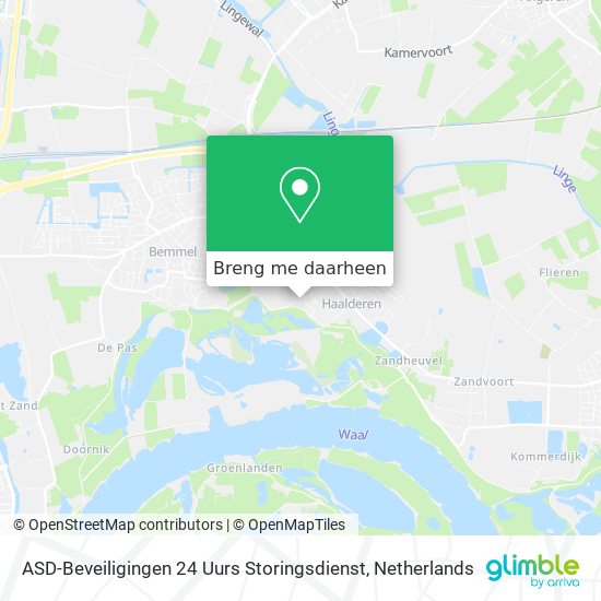 ASD-Beveiligingen 24 Uurs Storingsdienst kaart