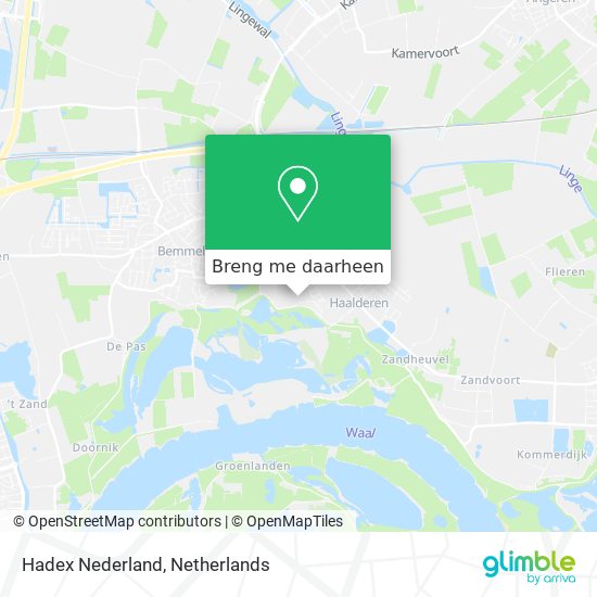 Hadex Nederland kaart