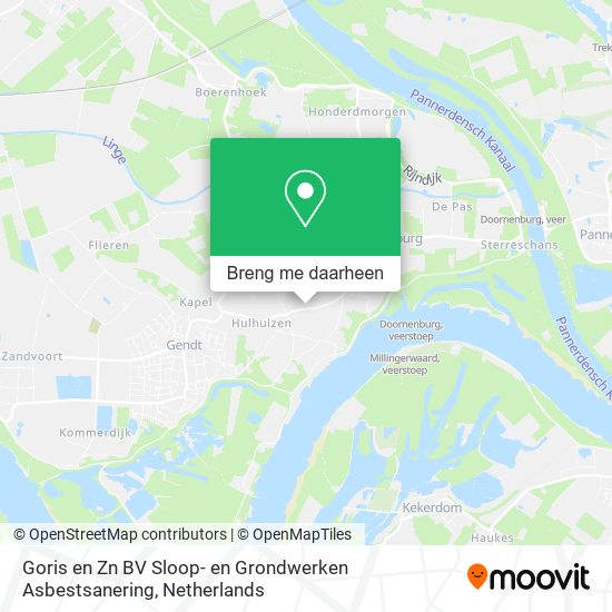 Goris en Zn BV Sloop- en Grondwerken Asbestsanering kaart