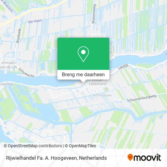 Rijwielhandel Fa. A. Hoogeveen kaart