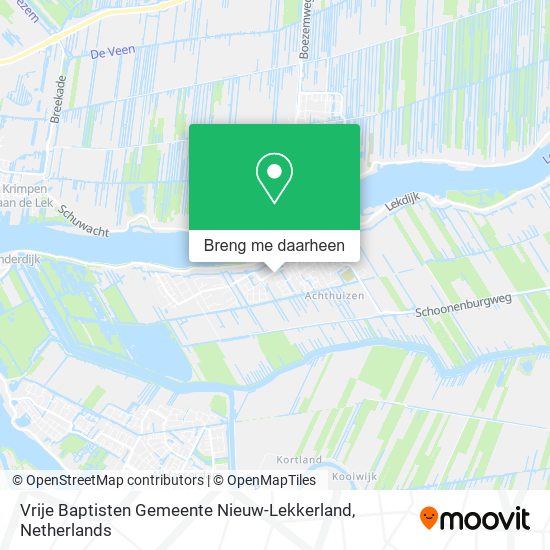 Vrije Baptisten Gemeente Nieuw-Lekkerland kaart