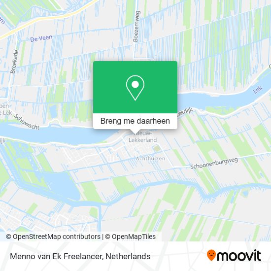 Menno van Ek Freelancer kaart