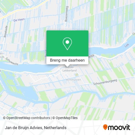 Jan de Bruijn Advies kaart