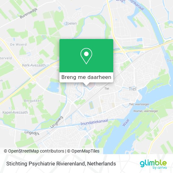 Stichting Psychiatrie Rivierenland kaart