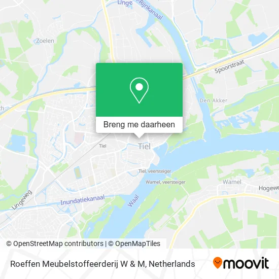 Roeffen Meubelstoffeerderij W & M kaart