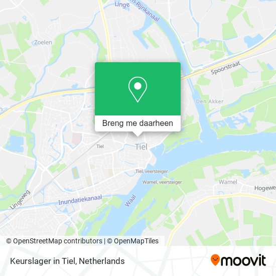 Keurslager in Tiel kaart