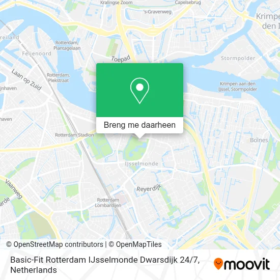 Basic-Fit Rotterdam IJsselmonde Dwarsdijk 24 / 7 kaart