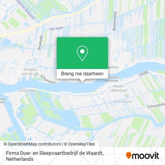 Firma Duw- en Sleepvaartbedrijf de Waardt kaart