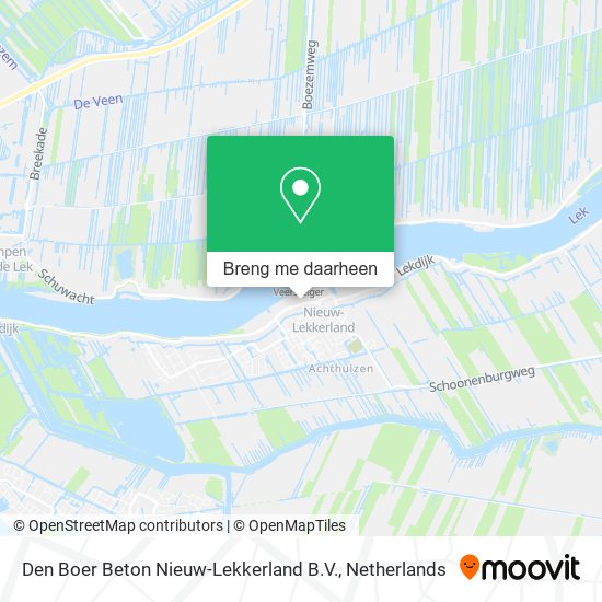 Den Boer Beton Nieuw-Lekkerland B.V. kaart