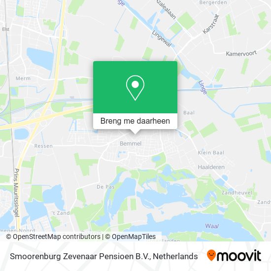 Smoorenburg Zevenaar Pensioen B.V. kaart