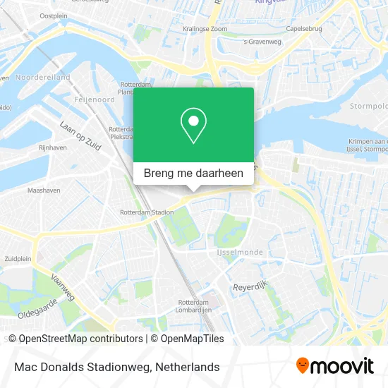 Mac Donalds Stadionweg kaart